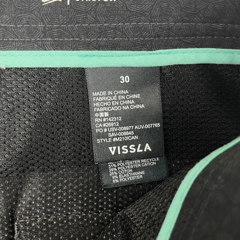 Vissla Mens Gray Upcycled Poly Cotton Stretch Hybrid Walk Shorts Size 30